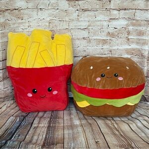 Midwood Brands Kawaii Foodie Plush Set Squishy Hamburger & French Fries Lovey